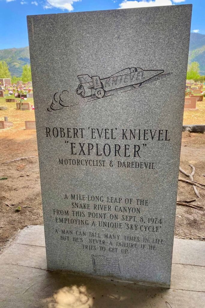 Headstone with Snake River Canyon