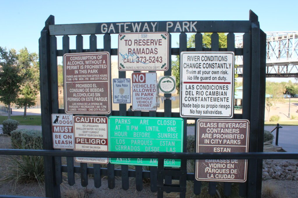Sign at Gateway Park