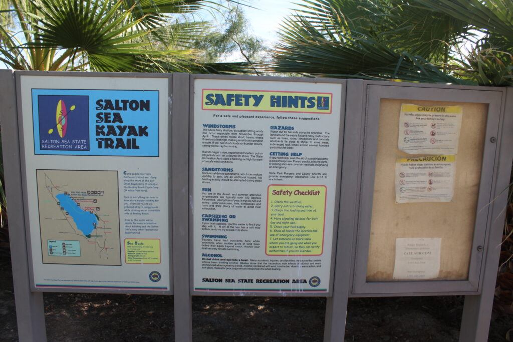 Salton Sea Rec Area Info Signs