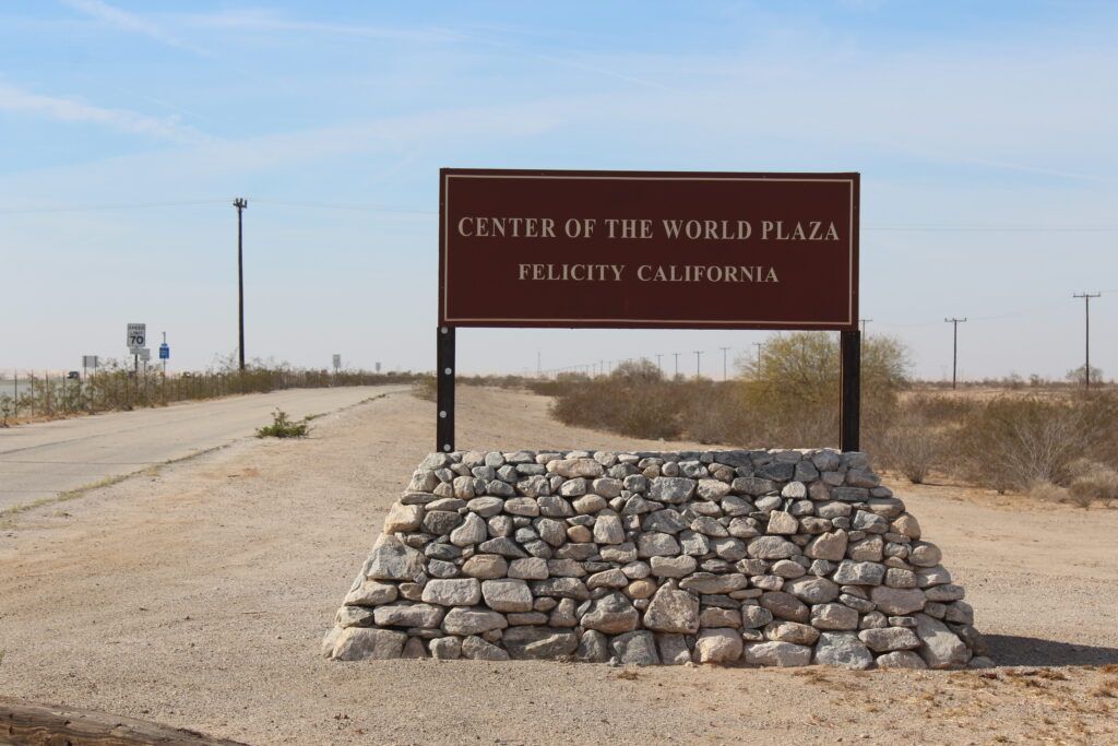 Center of the World Sign