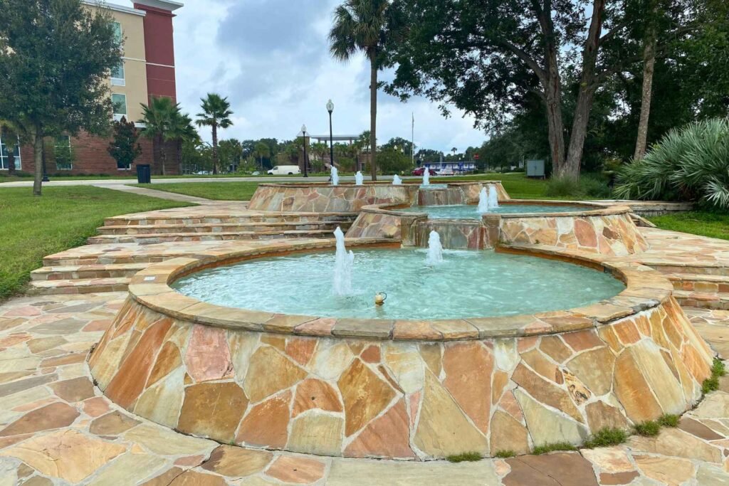 Fountains in a Row