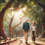 Older Couple Walking In The Park