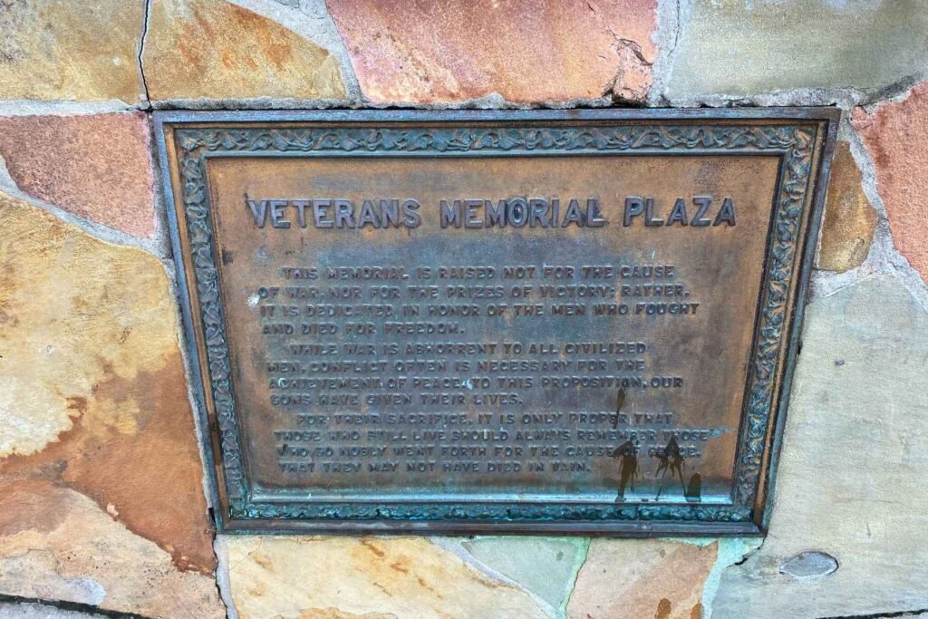 Plaque for Veterans Plaza