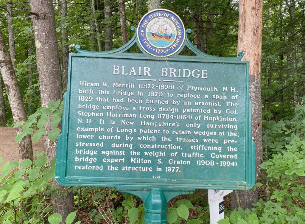 Blair Covered Bridge Sign