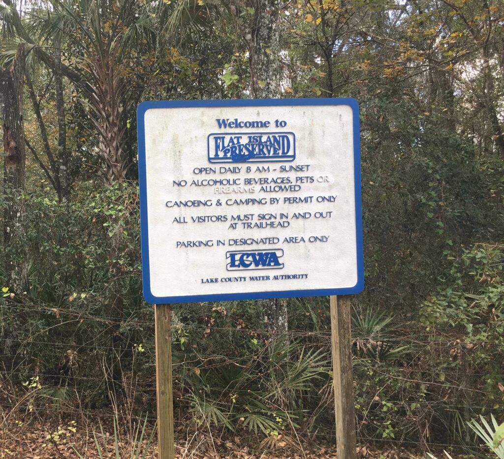 Flat Island Preserve Sign