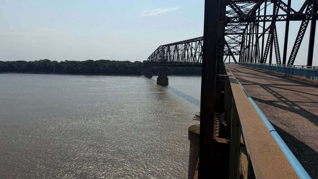 Side View of The Old Chain of Rocks Bridge
