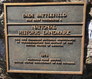 Dade Battlefield Sign