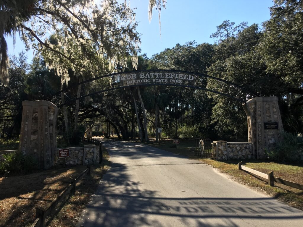 Entrance to Dade Battlefield