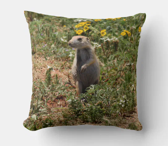Prairie Dog Throw Pillow