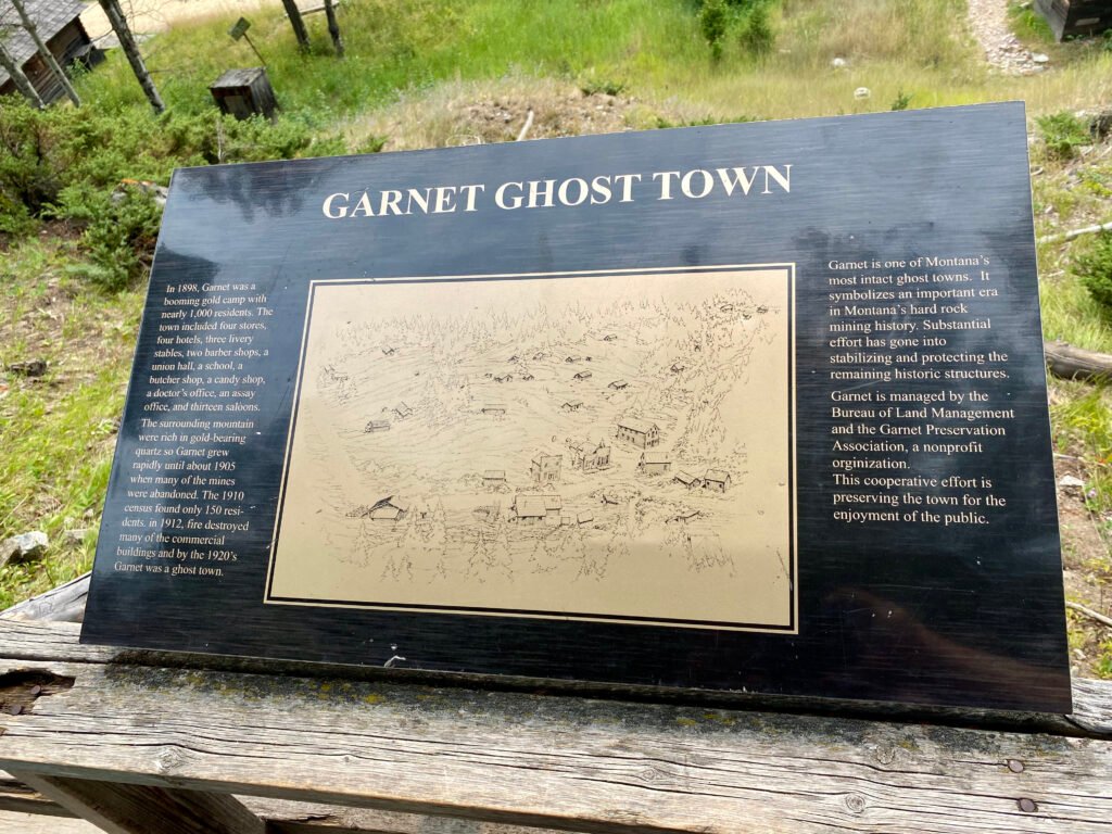 Sign Explaining About Garnett Ghost Town