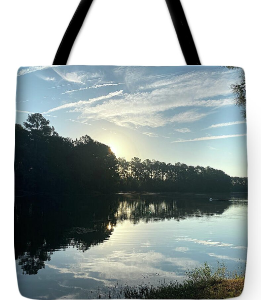 Side Bar Sunrise Over A Geaorgia Lake Tote Bar