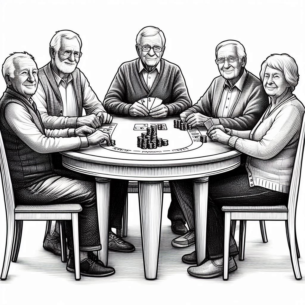 Seniors Playing Texas Holdem