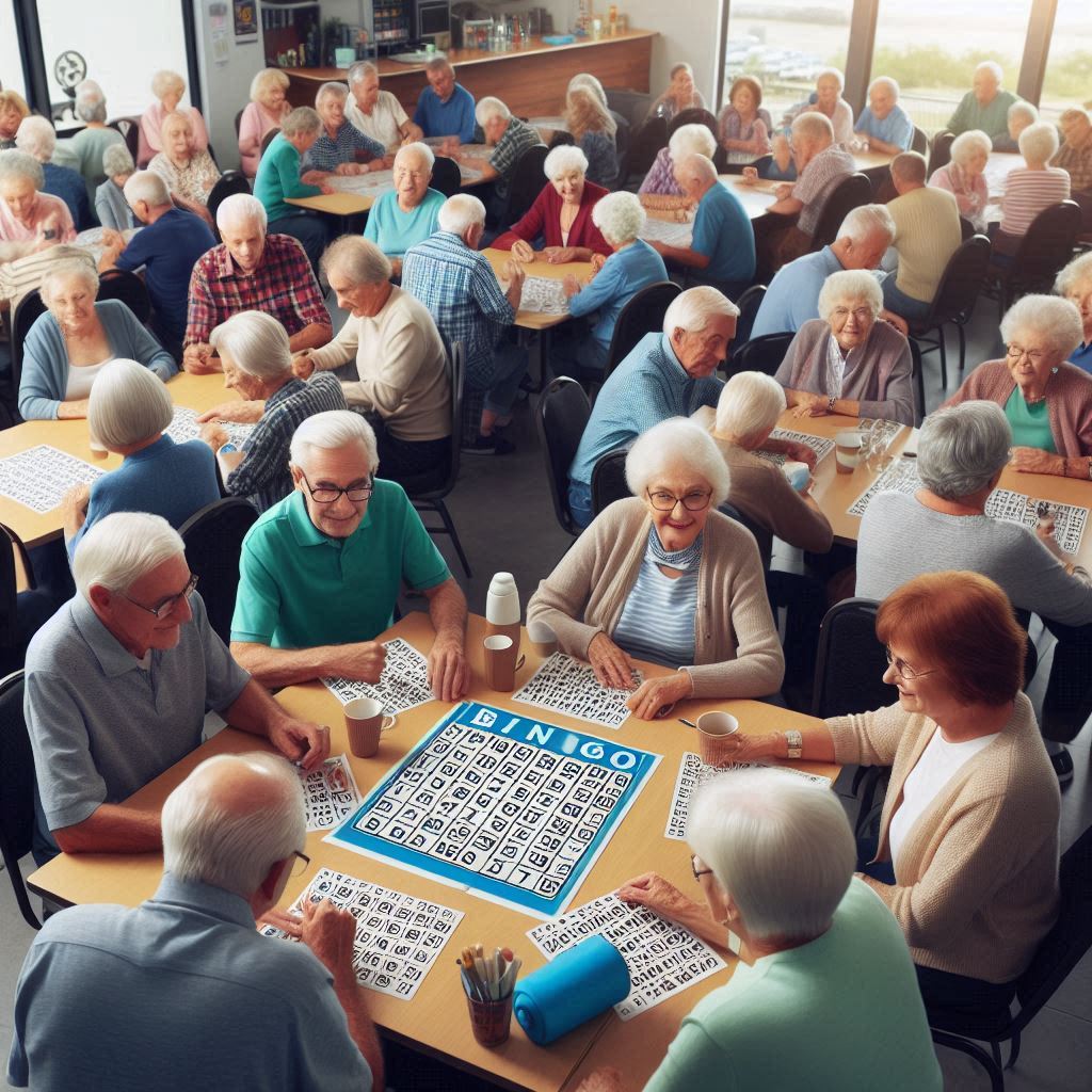 Seniors Playing Bingo