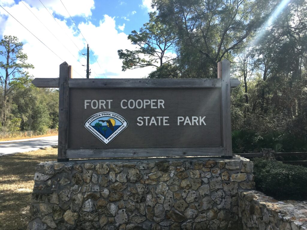 Fort Cooper State Park Sign