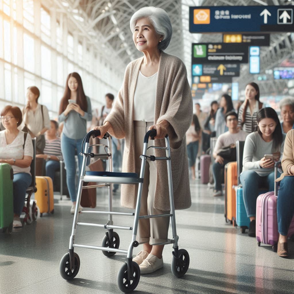 Senior at The Airport