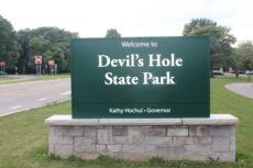 Entrance Sign for Devils Hole State Park