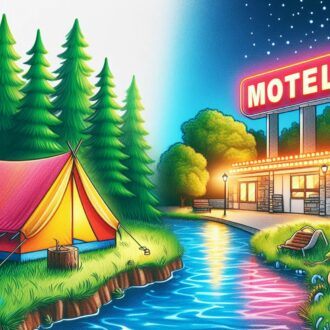 Picture of a tent and motel