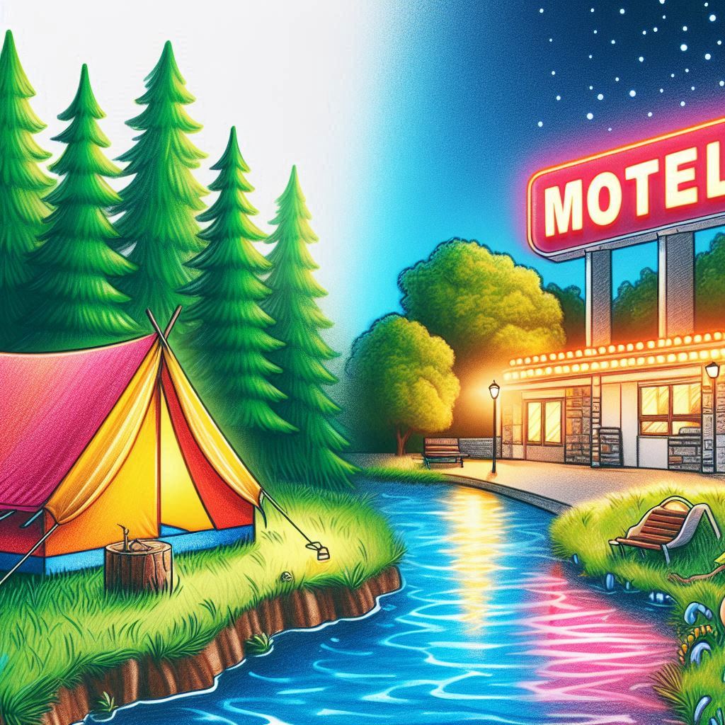 Picture of a tent and motel