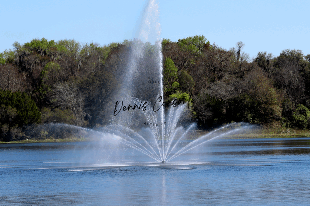 Fountain on a Lake