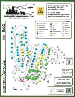 Harrisonburg Shenandoah Valley KOA Sitemap