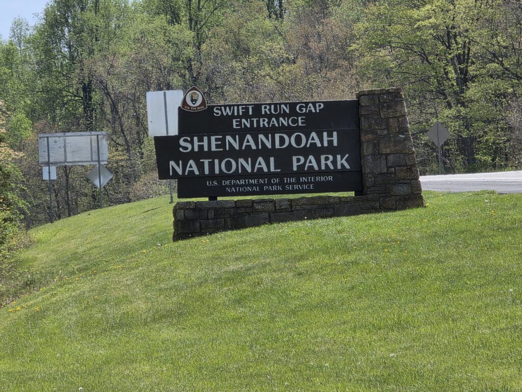 Shenandoah National Park Sign