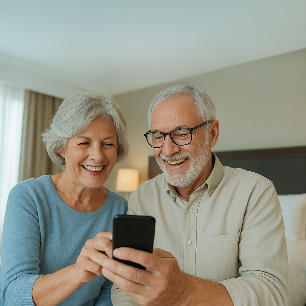 Senior Couple in Hotel