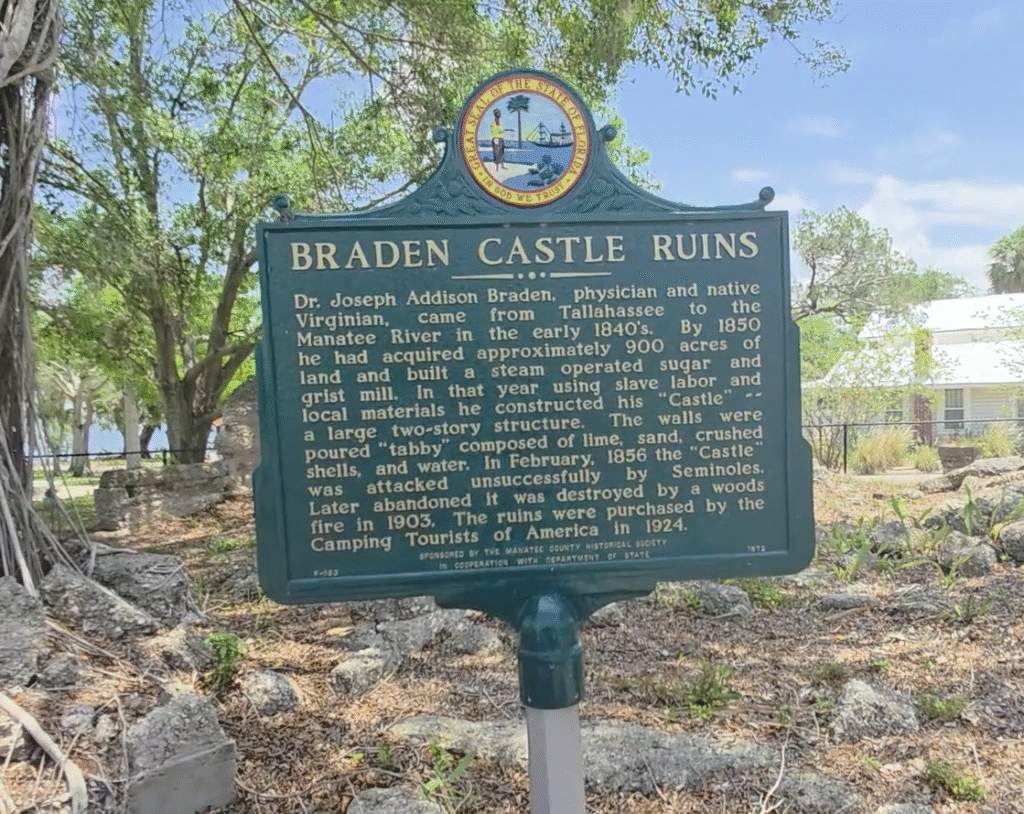 Braden Castle Ruins Sign