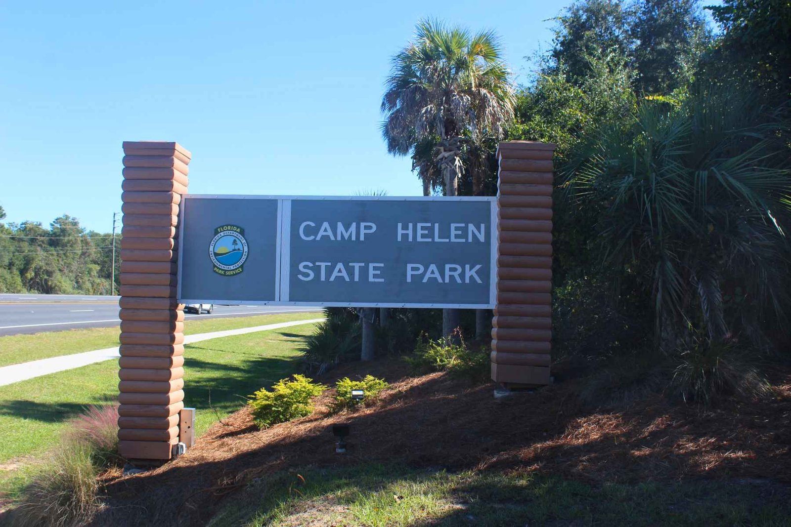 Sign for Camp Helen State Park