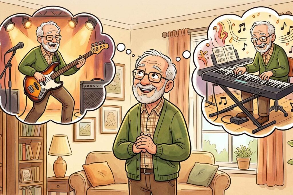 Choose between Bass Guitar or Keyboards