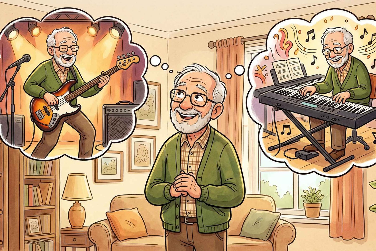 Choose between Bass Guitar or Keyboards