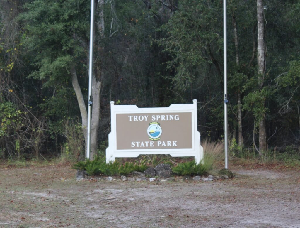 Sign for Troy Springs State Park