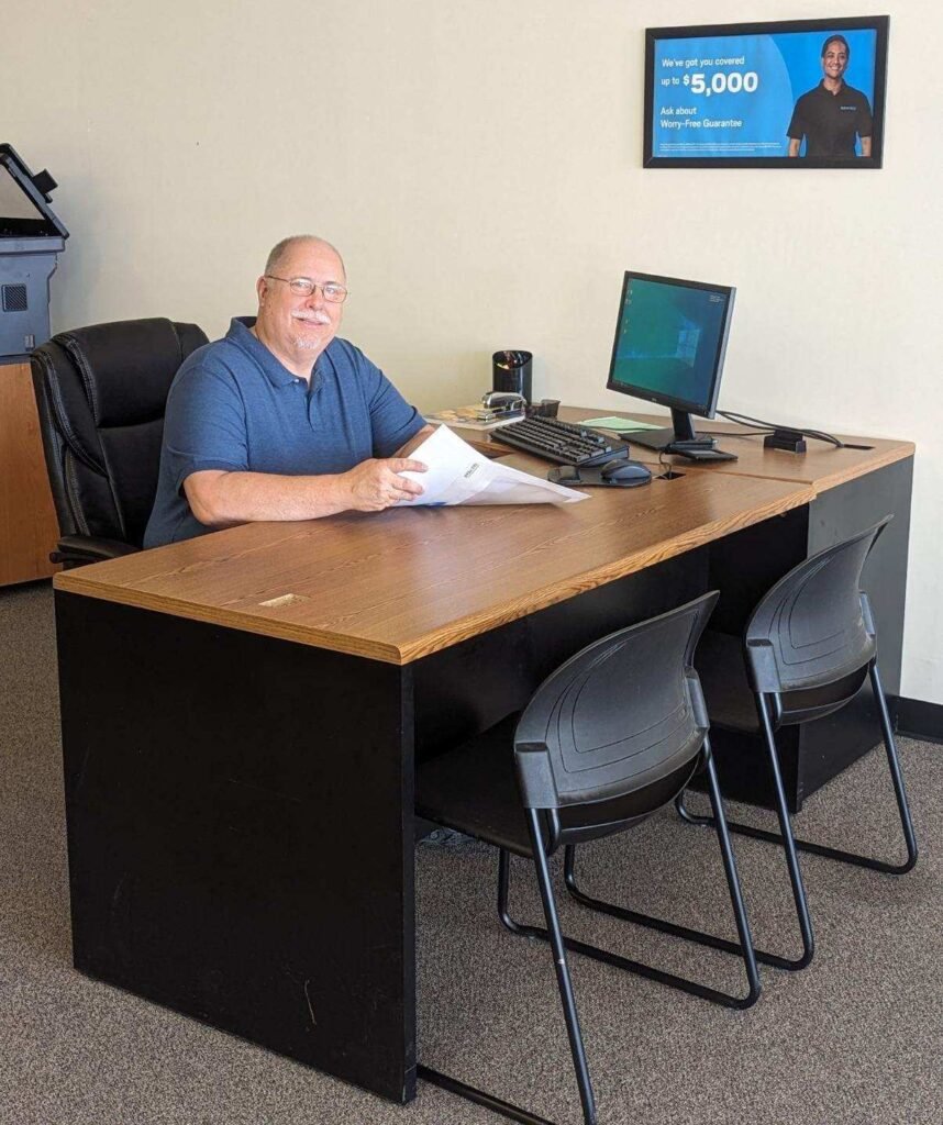 Me at Tax Desk